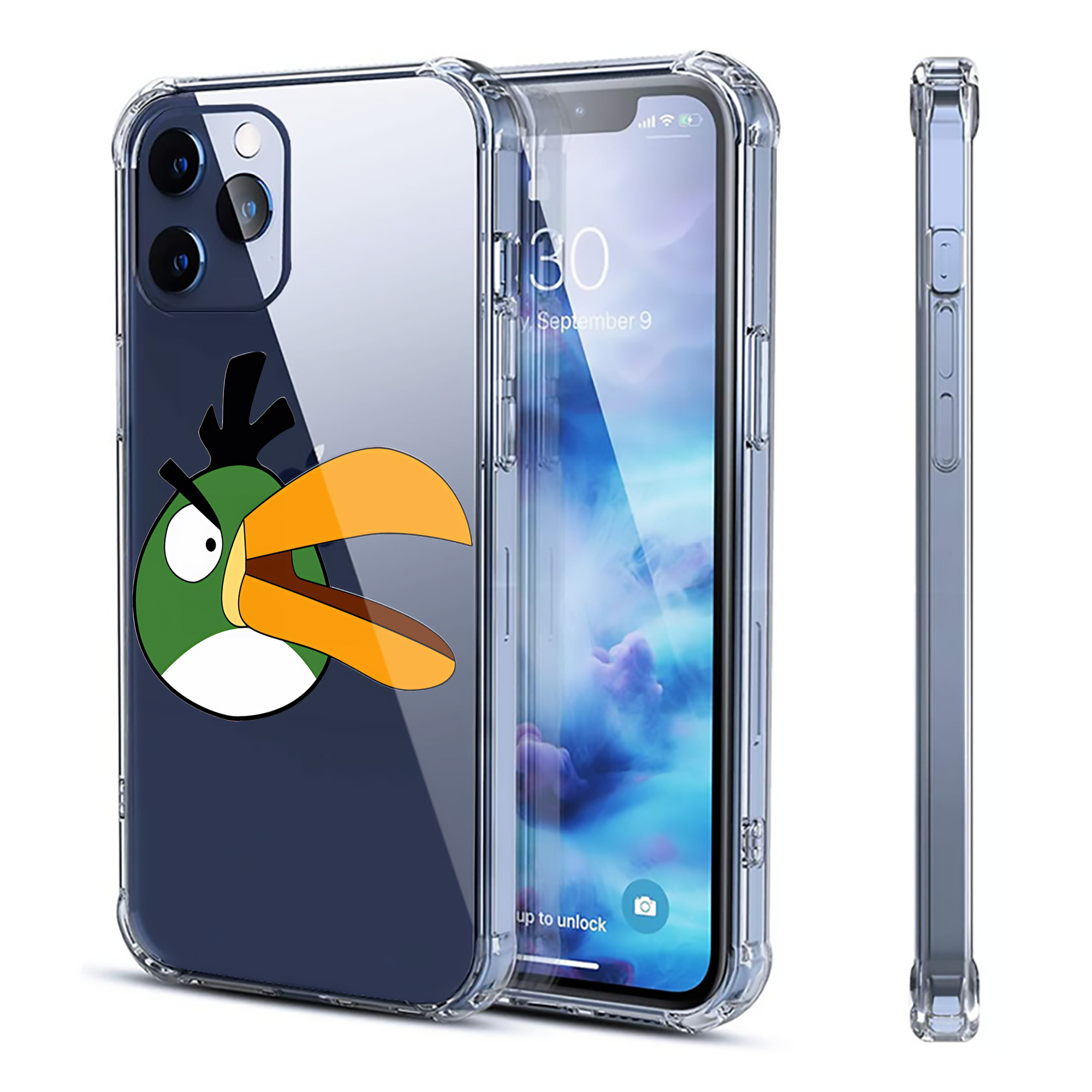 （画像用） Angry Birds アングリーバード 【iPhone 12シリーズ対応】透明スマホケース（クリアソフトケース）